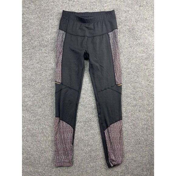 Prana Pants - prAna Leggings Women's XS Black Geo Print Panels Skinny Ankle Zip Pocket